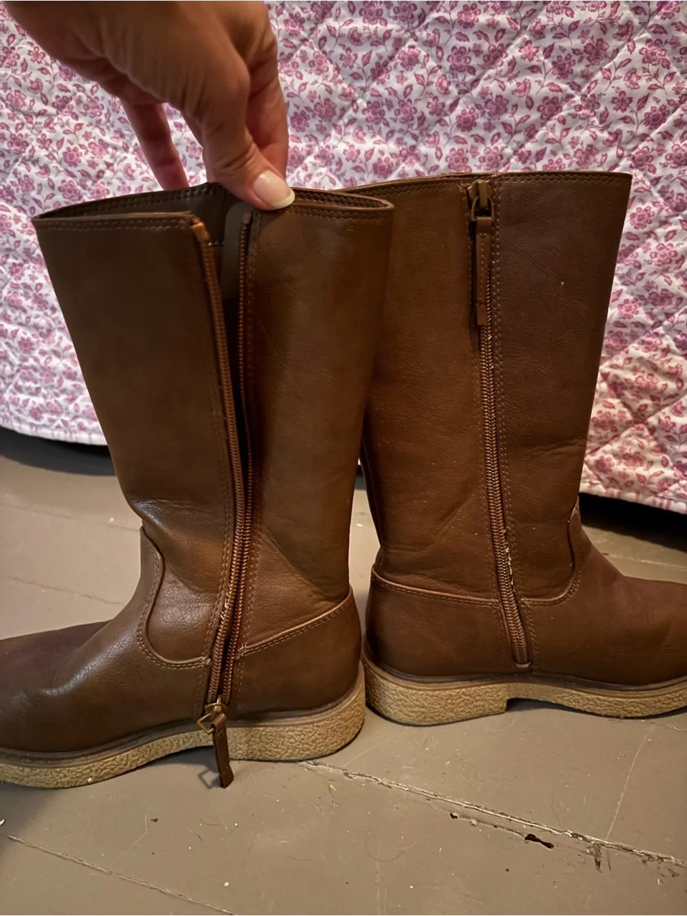 Girls Cat & Jack Target Brown Tall Heeled Boots